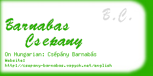 barnabas csepany business card